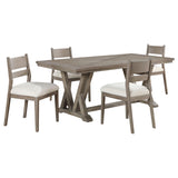 Cornelia Coastal Gray 5-Piece Rectangular Dining Set from Coaster - Luna Furniture