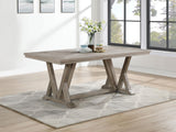 Cornelia Coastal Gray Rectangular Wood Dining Table from Coaster - Luna Furniture