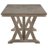 Cornelia Coastal Gray Rectangular Wood Dining Table from Coaster - Luna Furniture