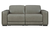 Correze Gray 2-Piece Power Reclining Sectional Loveseat from Ashley - Luna Furniture