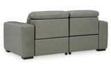 Correze Gray 2-Piece Power Reclining Sectional Loveseat from Ashley - Luna Furniture