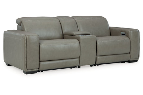 Correze Gray 3-Piece Power Reclining Sectional Loveseat from Ashley - Luna Furniture