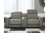 Correze Gray 3-Piece Power Reclining Sectional Loveseat from Ashley - Luna Furniture