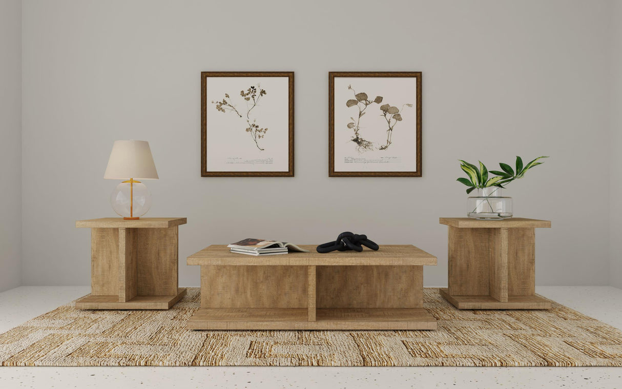 Cortona Mango 3-Piece Coffee and End Table Set from Coaster - Luna Furniture