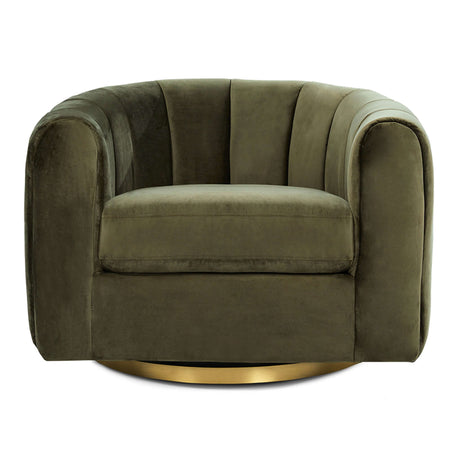 Cosey Green Velvet Swivel Chair from Ashcroft Furniture - Luna Furniture