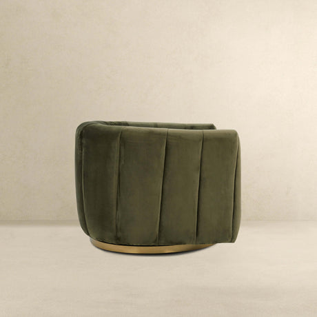 Cosey Green Velvet Swivel Chair from Ashcroft Furniture - Luna Furniture