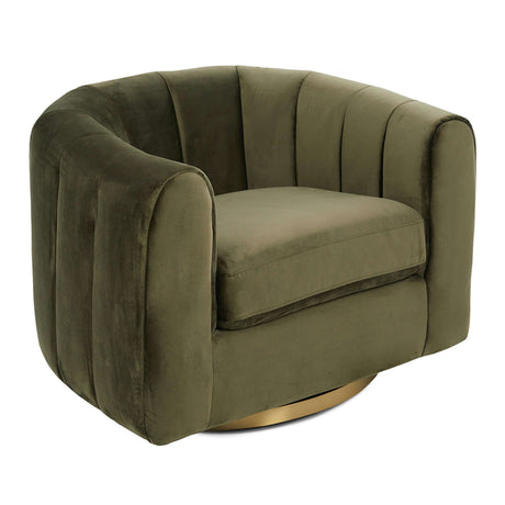 Cosey Green Velvet Swivel Chair from Ashcroft Furniture - Luna Furniture