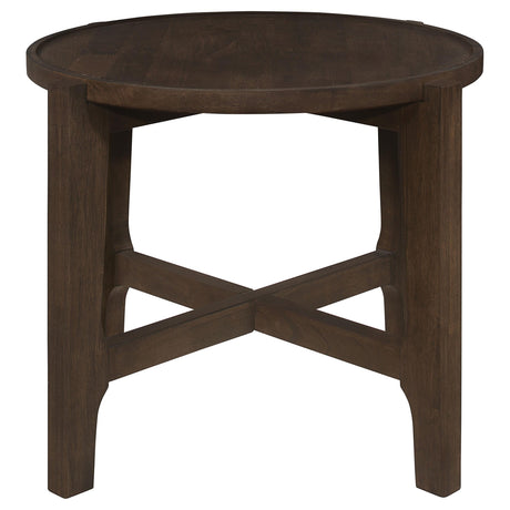 Cota Dark Brown 2-Piece Solid Wood Coffee and End Table Set from Coaster - Luna Furniture