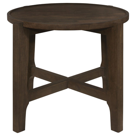Cota Dark Brown 3-Piece Solid Wood Coffee and End Table Set from Coaster - Luna Furniture