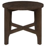 Cota Dark Brown 3-Piece Solid Wood Coffee and End Table Set from Coaster - Luna Furniture