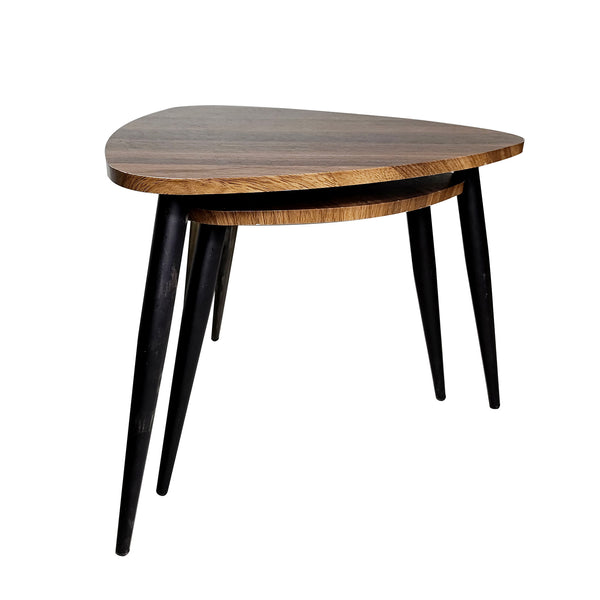 Cove Natural/Black Nesting Tables