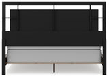 Covetown California King Panel Bed with Mirrored Dresser, Chest and Nightstand in Dark Brown from Ashley Furniture - Luna Furniture