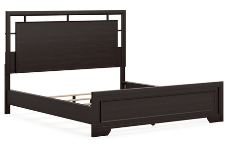 Covetown Dark Brown California King Panel Bed from Ashley - Luna Furniture
