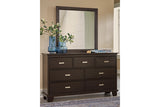 Covetown Dark Brown Dresser and Mirror from Ashley - Luna Furniture