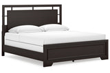 Covetown Dark Brown King Panel Bed from Ashley Furniture - Luna Furniture