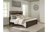 Covetown Dark Brown King Panel Bed from Ashley Furniture - Luna Furniture