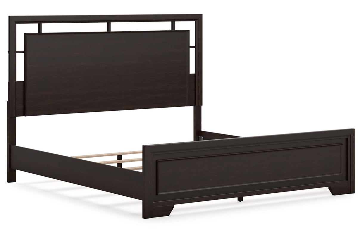 Covetown Dark Brown King Panel Bed from Ashley Furniture - Luna Furniture