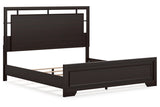 Covetown Dark Brown King Panel Bed from Ashley Furniture - Luna Furniture