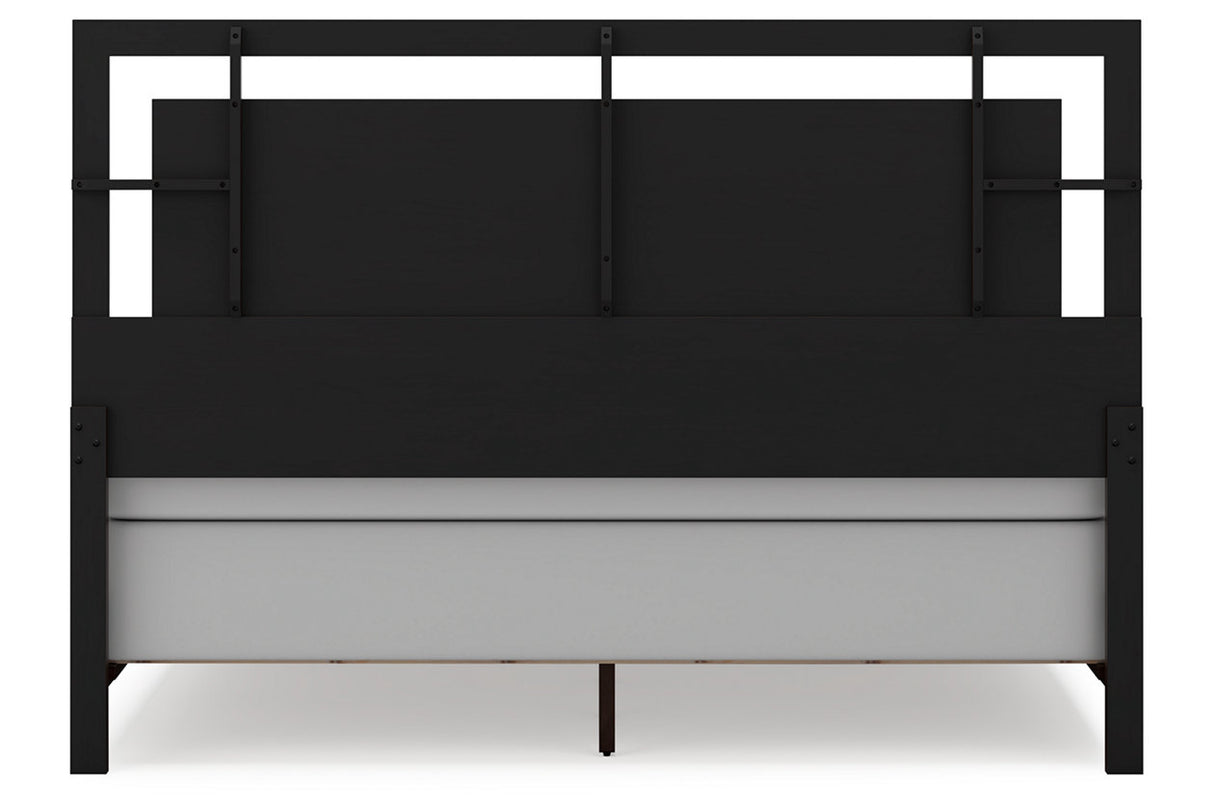 Covetown Dark Brown King Panel Bed from Ashley Furniture - Luna Furniture