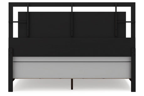 Covetown Dark Brown King Panel Bed from Ashley - Luna Furniture