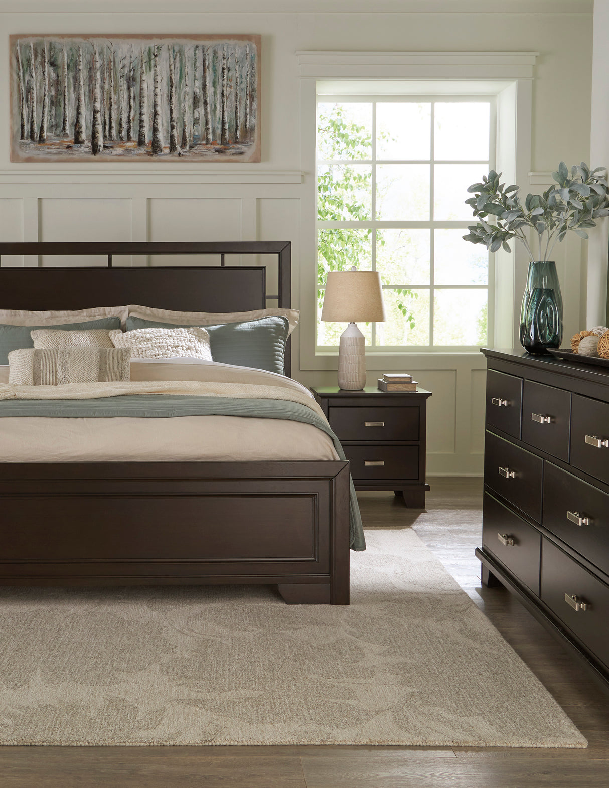 Covetown Dark Brown Panel Bedroom Set from Ashley - Luna Furniture