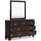 Covetown Dark Brown Panel Bedroom Set from Ashley - Luna Furniture