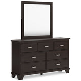 Covetown Dark Brown Panel Bedroom Set from Ashley - Luna Furniture