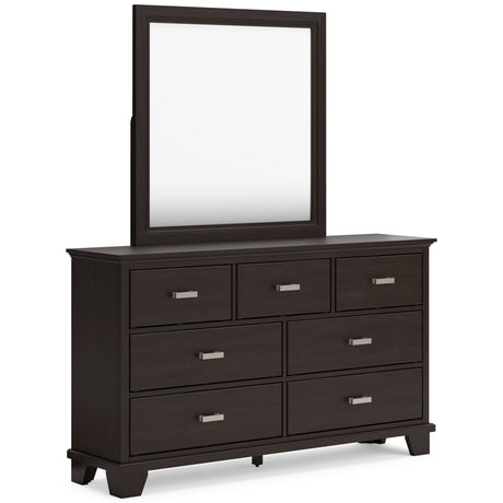 Covetown Dark Brown Panel Bedroom Set from Ashley - Luna Furniture