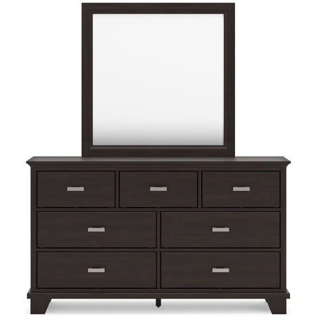 Covetown Dark Brown Panel Bedroom Set from Ashley - Luna Furniture