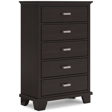 Covetown Dark Brown Panel Bedroom Set from Ashley - Luna Furniture