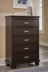 Covetown Dark Brown Panel Bedroom Set from Ashley - Luna Furniture