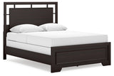 Covetown Dark Brown Queen Panel Bed from Ashley - Luna Furniture