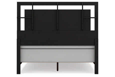 Covetown Dark Brown Queen Panel Bed from Ashley - Luna Furniture