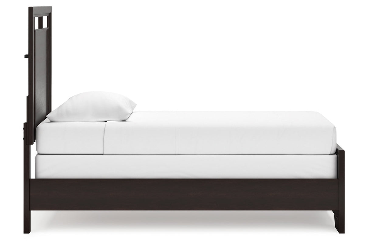 Covetown Dark Brown Twin Panel Bed from Ashley Furniture - Luna Furniture