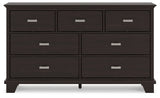 Covetown Full Panel Bed with Dresser in Dark Brown from Ashley - Luna Furniture