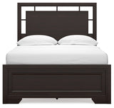 Covetown Full Panel Bed with Mirrored Dresser, Chest and Nightstand in Dark Brown from Ashley - Luna Furniture