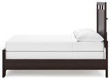 Covetown Full Panel Bed with Mirrored Dresser, Chest and Nightstand in Dark Brown from Ashley - Luna Furniture