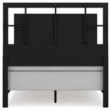 Covetown Full Panel Bed with Mirrored Dresser, Chest and Nightstand in Dark Brown from Ashley - Luna Furniture
