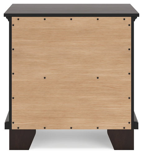 Covetown Full Panel Bed with Mirrored Dresser and Nightstand in Dark Brown from Ashley - Luna Furniture