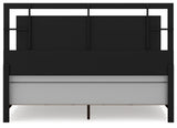 Covetown King Panel Bed with Dresser and 2 Nightstands in Dark Brown from Ashley - Luna Furniture