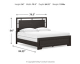Covetown King Panel Bed with Dresser and 2 Nightstands in Dark Brown from Ashley - Luna Furniture