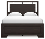 Covetown Queen Panel Bed with Dresser in Dark Brown from Ashley Furniture - Luna Furniture
