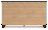 Covetown Twin Panel Bed with Dresser in Dark Brown from Ashley Furniture - Luna Furniture