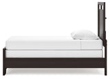 Covetown Twin Panel Bed with Dresser in Dark Brown from Ashley Furniture - Luna Furniture
