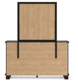 Covetown Twin Panel Bed with Mirrored Dresser in Dark Brown from Ashley Furniture - Luna Furniture