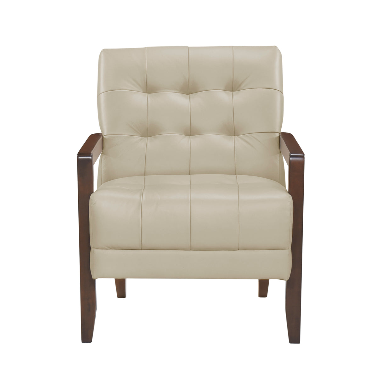 Crafton Beige Leather Accent Chair from Homelegance - Luna Furniture