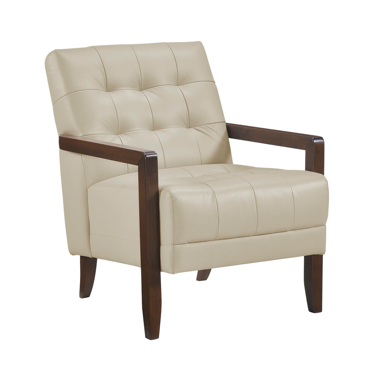 Crafton Beige Leather Accent Chair from Homelegance - Luna Furniture