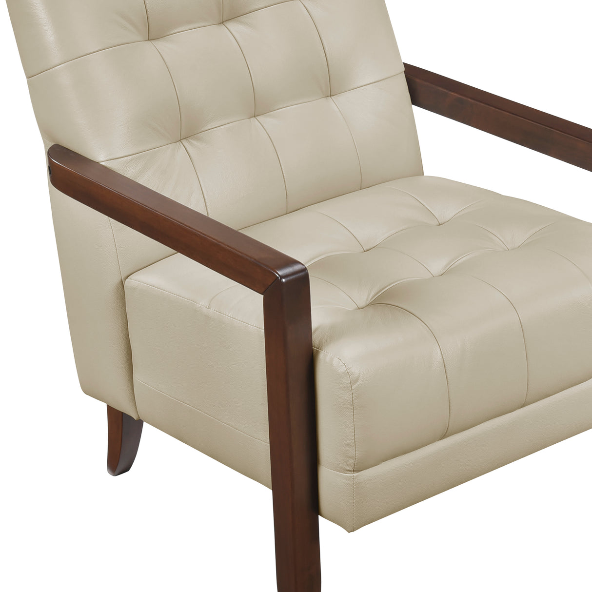 Crafton Beige Leather Accent Chair from Homelegance - Luna Furniture