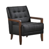 Crafton Black Leather Accent Chair from Homelegance - Luna Furniture