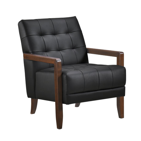 Crafton Black Leather Accent Chair from Homelegance - Luna Furniture